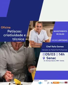 Imagem do Oficina - Petiscos: Criatividade e Técnica