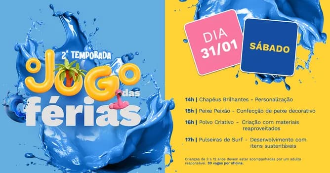 Imagem do Oficinas Infantis de Férias | Dia 31/01
