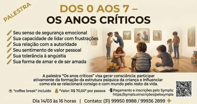 Imagem do Os anos críticos - Dos 0 aos 7 anos