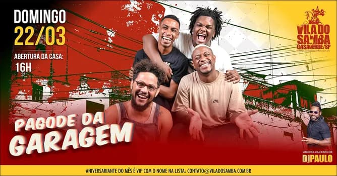 Imagem do PAGODE DA GARAGEM NA VILA DO SAMBA   