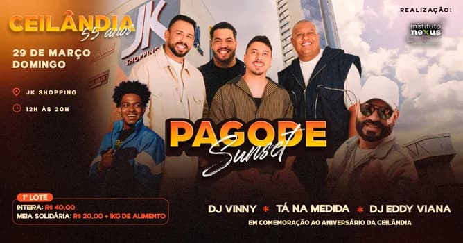 Imagem do Pagode Sunset - Aniversário Ceilândia 55 anos