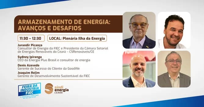 Imagem do Painel Sindienergia / Armazenamento de energia