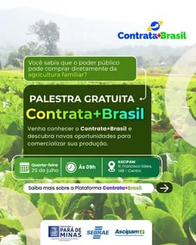 Palestra Contrata + Brasil em Pará de Minas