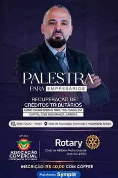 Imagem do PALESTRA DE RECUPERAÇÃO DE CRÉDITOS TRIBUTÁRIOS