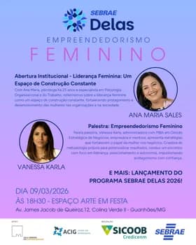 Imagem do Palestra: Empreendedorismo Feminino - Guanhães