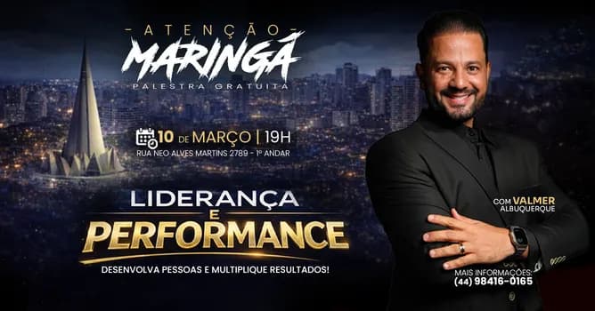 Imagem do PALESTRA - LIDERANÇA E PERFOMANCE