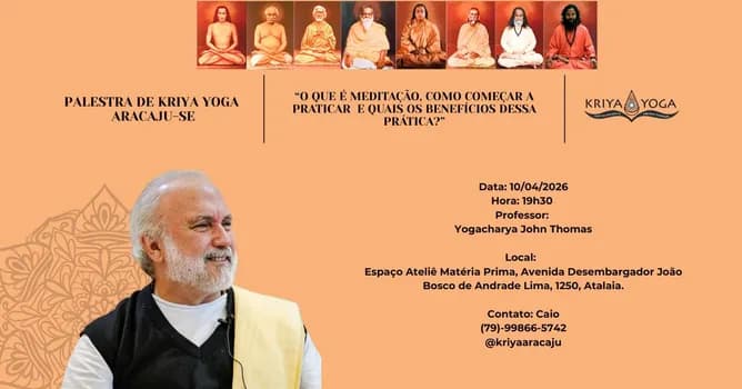 Imagem do Palestra Meditação Kriya Yoga em Aracaju / SE