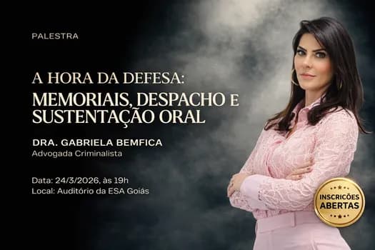 Imagem do Palestra: memoriais, despacho e sustentação oral.