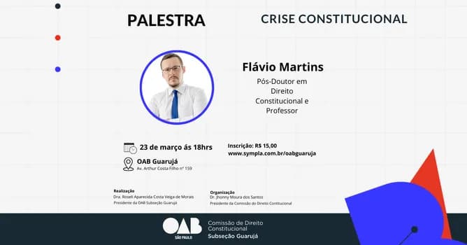 Imagem do Palestra Presencial: Crise Constitucional