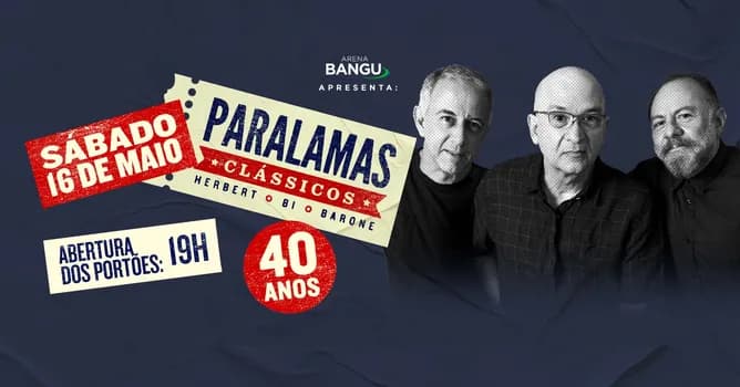 Imagem do Paralamas do Sucesso | 16MAI (SAB) | Bangu Shopping