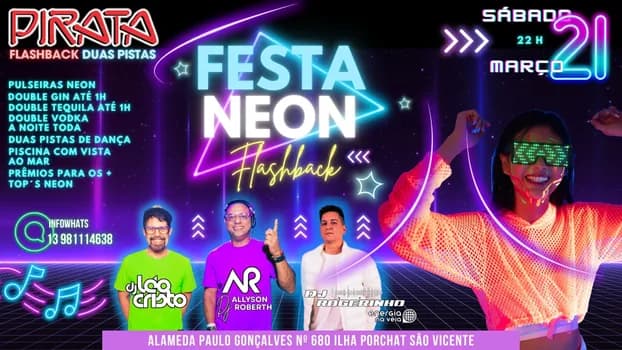 Imagem do Pirata FlashBack  * 21.03.26 - 22h * Anos 70/80/90/2000