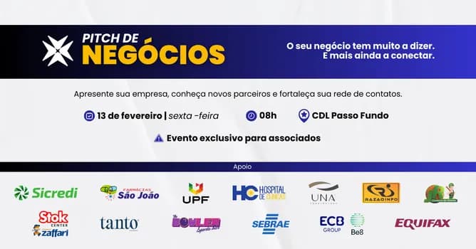 Imagem do Pitch de Negócios CDL