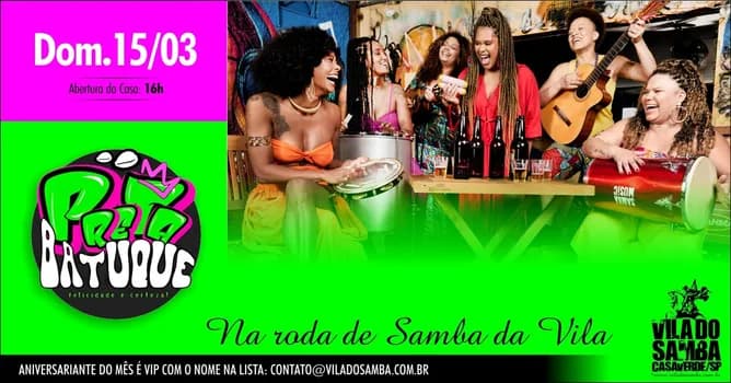 Imagem do PRETA BATUQUE NA VILA DO SAMBA    