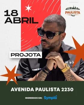 Imagem do Projota ao vivo na Avenida Paulista