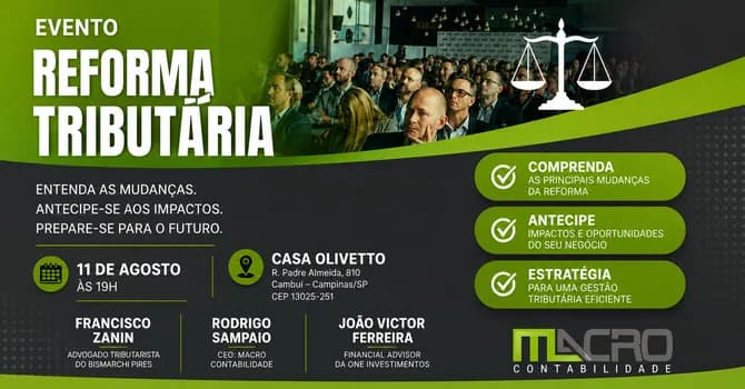 Imagem do REFORMA TRIBUTÁRIA - MACRO CONTABILIDADE CAMPINAS