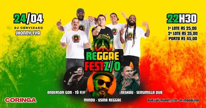 Imagem do Reggae Fest Z/O na Vila Madalena !!! 24/04