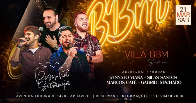 Imagem do RESENHA SERTANEJA 4ª EDIÇÃO NA VILLA BBM