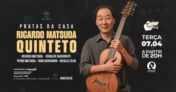 Imagem do RICARDO MATSUDA QUINTETO NO ALMA CAMPINAS | 07.04