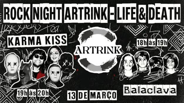 Imagem do Rock Night Artrink - Life & Death