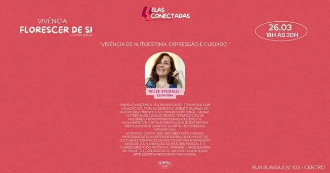 Imagem do RODA DE CONVERSA - VIVÊNCIA FLORESCER DE SI