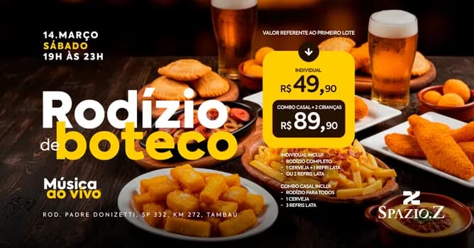 Imagem do Rodízio de Boteco - Spazio Z