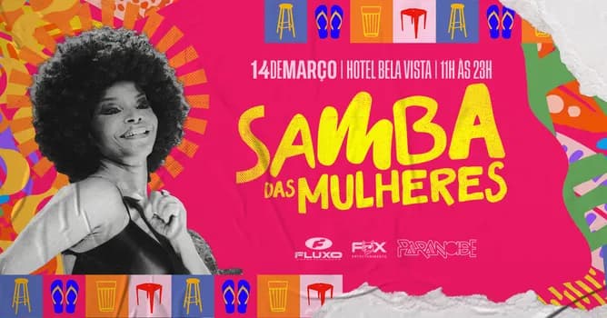 Imagem do SAMBA DAS MULHERES | SÁBADO (14/03) | HOTEL BELA VISTA