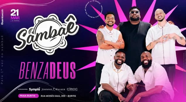 Imagem do Sambaê convida Grupo Benzadeus - 21/03