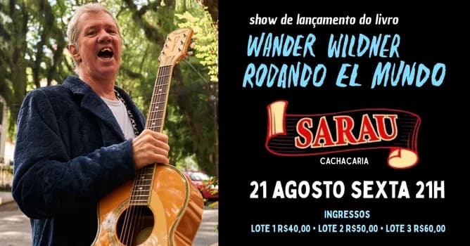Imagem do Sarau apresenta Wander Wildner