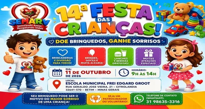 Imagem do SEMARV 14ª FESTA DAS CRIANCAS