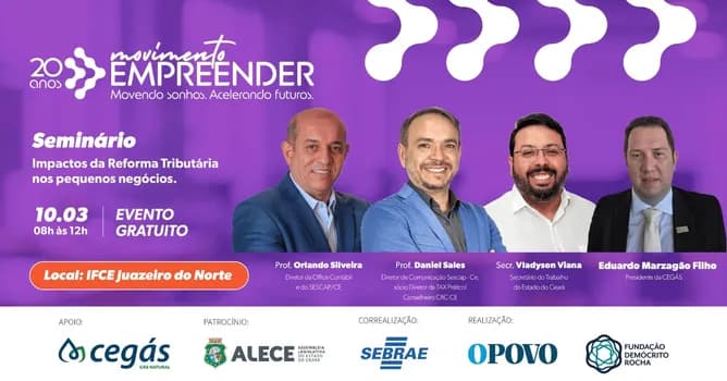Imagem do SEMINÁRIO MOVIMENTO EMPREENDER 2026 - CARIRI