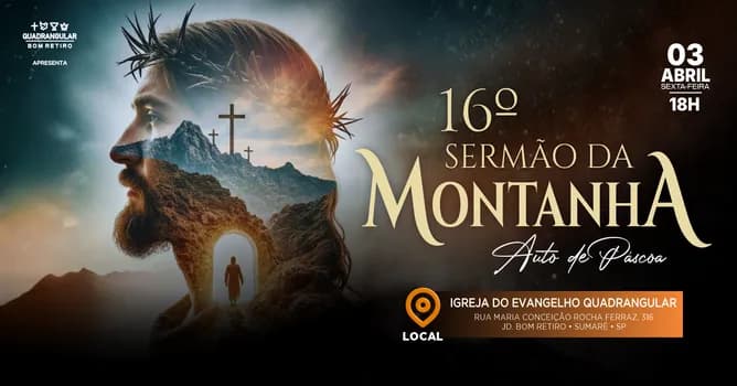 Imagem do SERMÃO DA MONTANHA 2026 | Auto de Páscoa