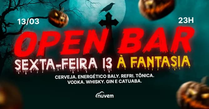 Imagem do Sexta-Feira 13, OPEN bar à fantasia - 13/3
