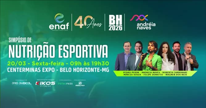 Imagem do SIMPÓSIO DE NUTRIÇÃO ESPORTIVA - ENAF BH 2026