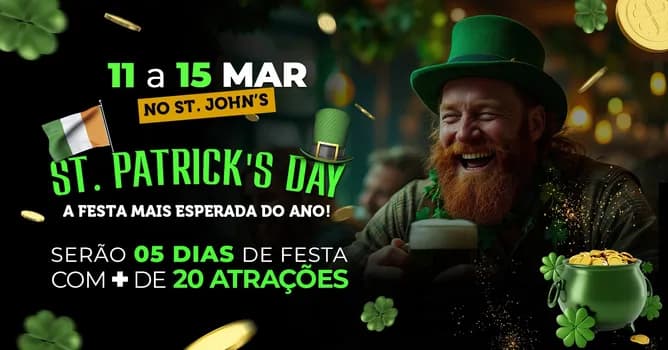 Imagem do St.Patricks Day no St. Johns Pub