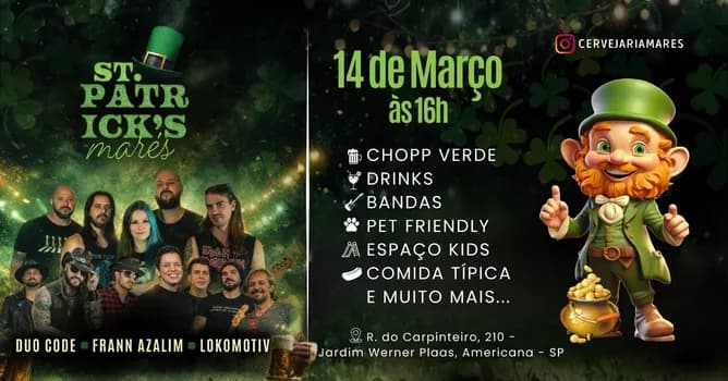 Imagem do St. Patricks Marés 2026