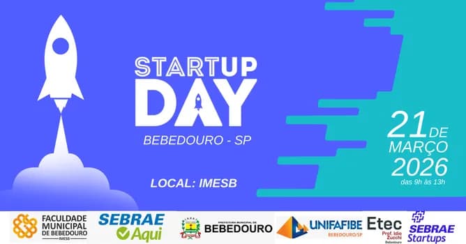 Imagem do Startup Day 2026 - Bebedouro
