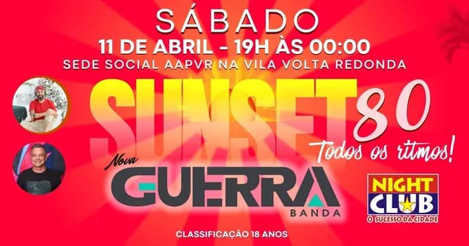 Imagem do SUNSET 80 TODOS OS RITMOS