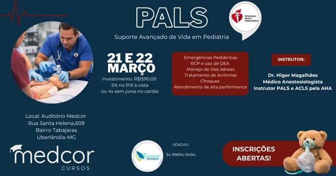 Imagem do SUPORTE AVANÇADO DE VIDA EM PEDIATRIA - PALS