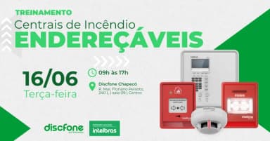 Técnico: centrais de incêndio endereçáveis em Chapecó
