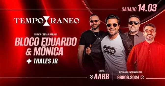 Imagem do TEMPORANEO | Bloco Eduardo e Mônica + Thales Jr