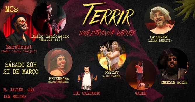 Imagem do *Terrir: Uma Estranha Varietê - 12ª Edição*