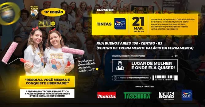 Imagem do TINTAS (CORAL) - MULHERES À OBRA 16ª Edição