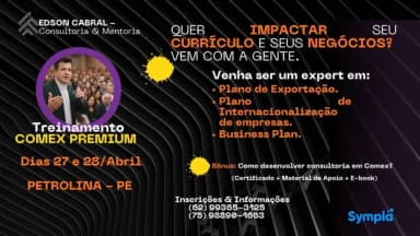 TREINAMENTO EM COMÉRCIO EXTERIOR - COMEX PREMIUM em Petrolina