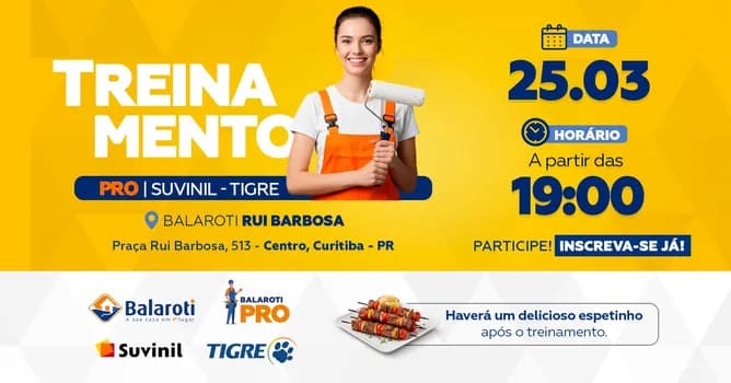 Imagem do Treinamento Suvinil e Tigre - Balaroti Rui Barbosa