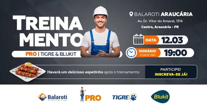 Imagem do Treinamento Tigre e Blukit- Balaroti Araucária