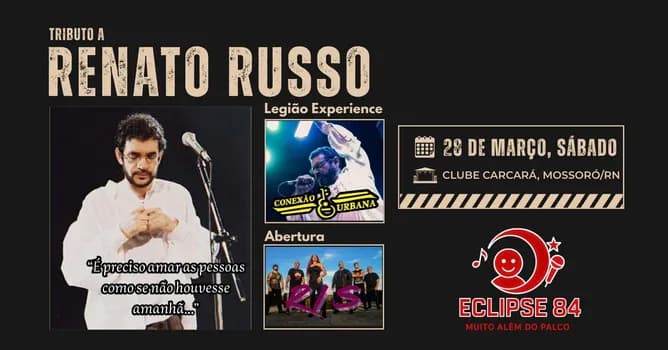 Imagem do Tributo a Renato Russo - Mossoró/RN