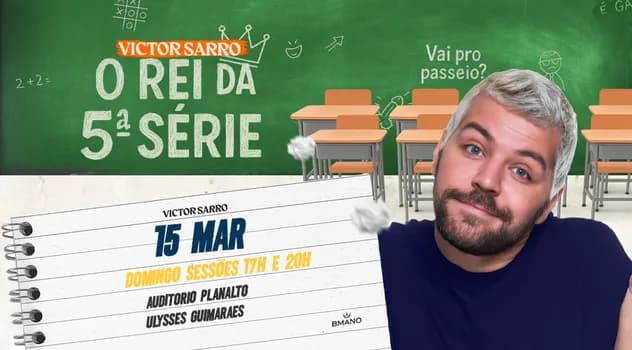 Imagem do Victor Sarro em "O Rei da quinta série"