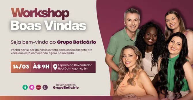 Imagem do WORKSHOP BOAS VINDAS REVENDEROR
