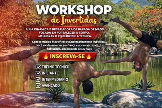 Imagem do Workshop de Parada de mãos e Invertidas