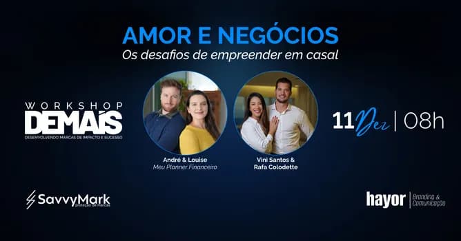 Imagem do WORKSHOP DEMAIS: AMOR & NEGÓCIOS